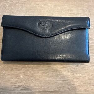 Buxton Heiress Wallet Black Top Grain Cowhide Exterior Leather Organizer Clutch